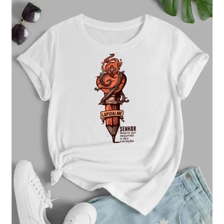 Camiseta Evangélica Cristã - Lapidai-Me Senhor - BiBlica - Coração - 100% Algodão