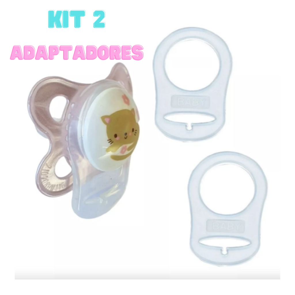 KIT 2 Anel Adaptador em Silicone Chupeta MAM NUK BUBA UNIVER