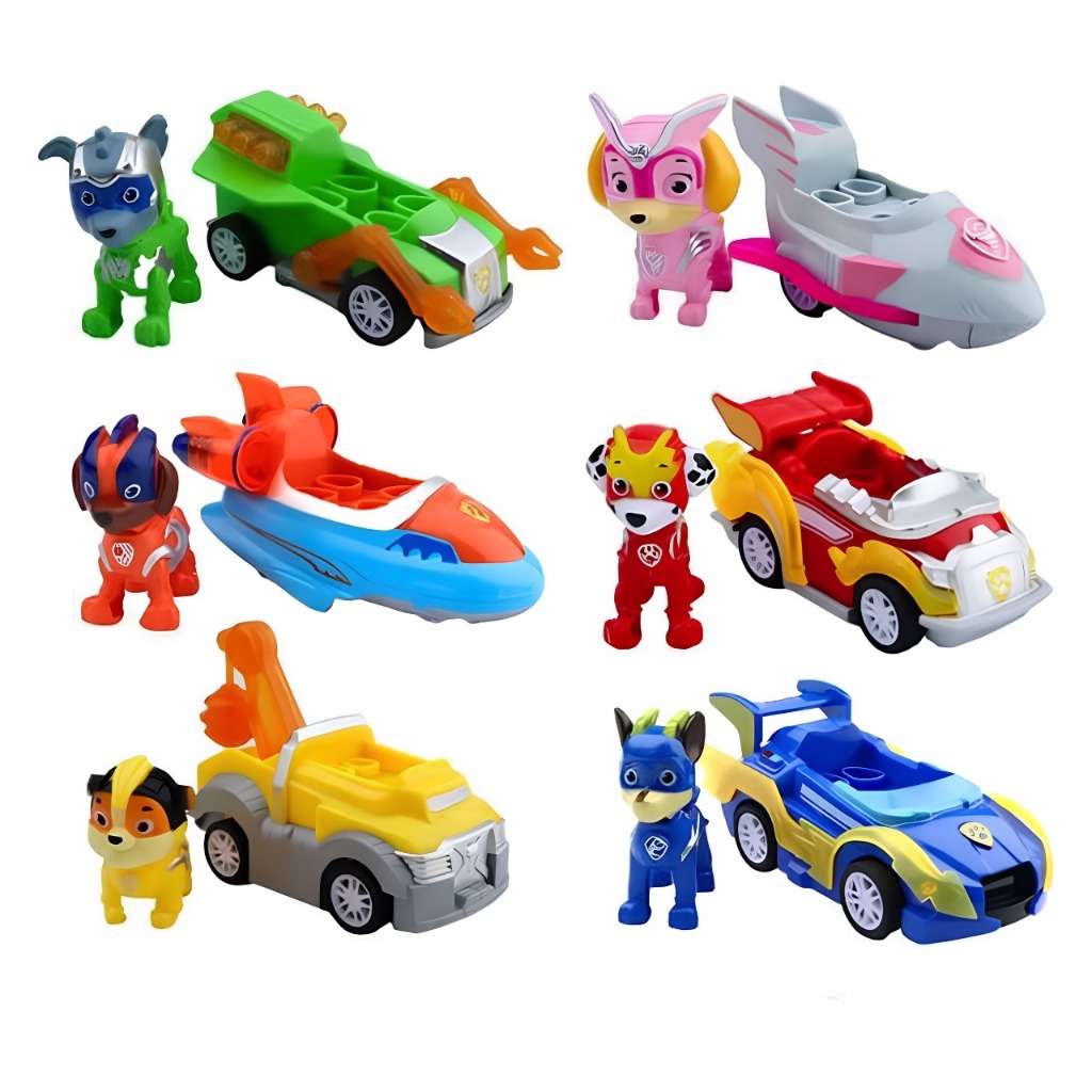 Patrulha Canina Kit 6 Carros E Personagens Fricção Coleção | Shopee Brasil