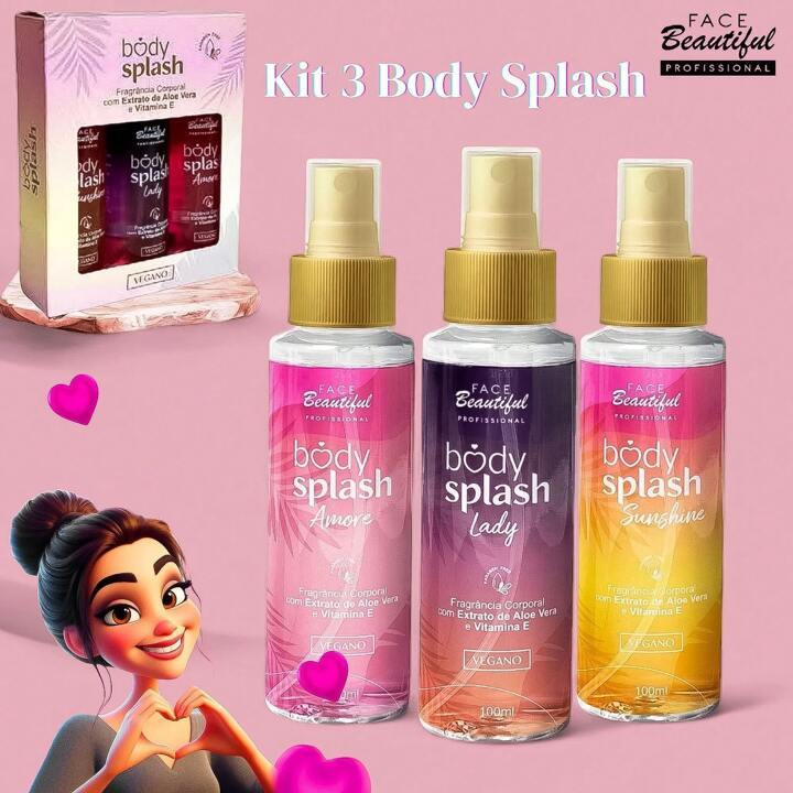 Kit ou Unidade Body Splash A ou B (Escolha o seu) - Face Beautiful ...