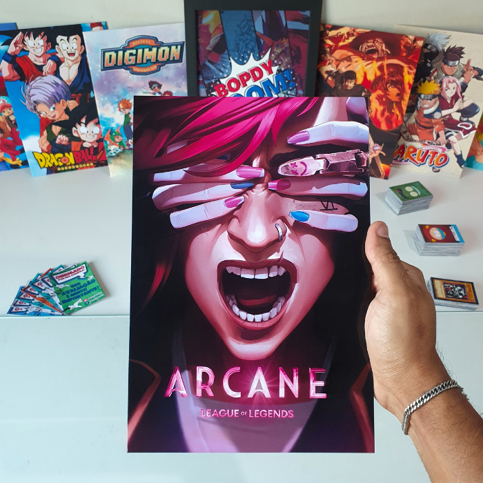 Arcane Placa decorativa mdf quadro decoração parede presente / Série Animada