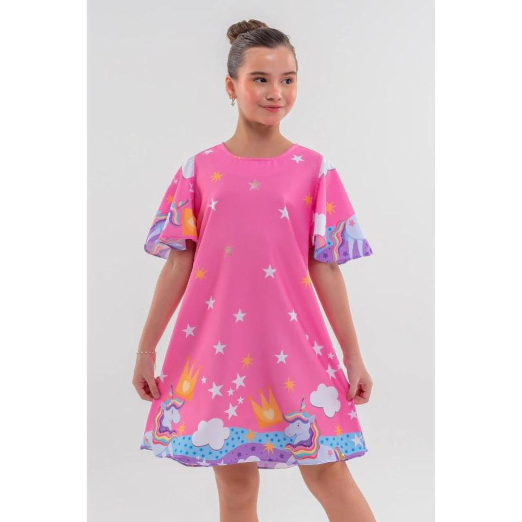 Vestido Infantil Menina Gabi Rosa