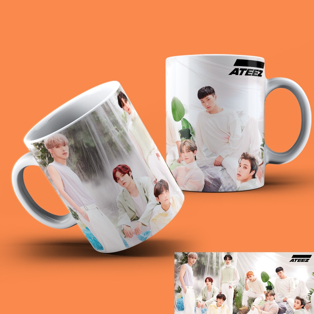 Caneca Ateez KPOP 21 Modelos Hongjoong Seonghwa Yunho Yeosang San