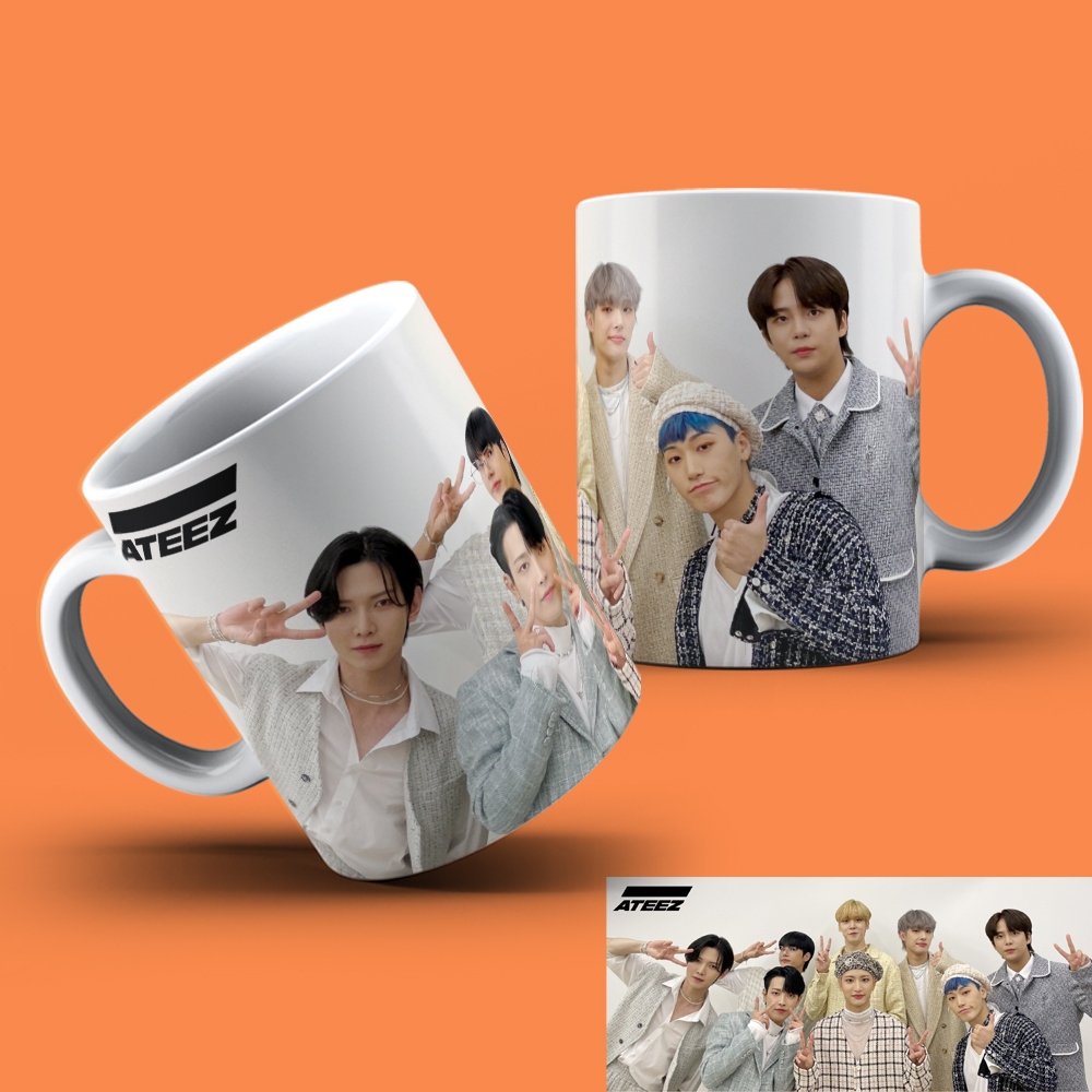 Caneca Ateez KPOP 21 Modelos Hongjoong Seonghwa Yunho Yeosang San