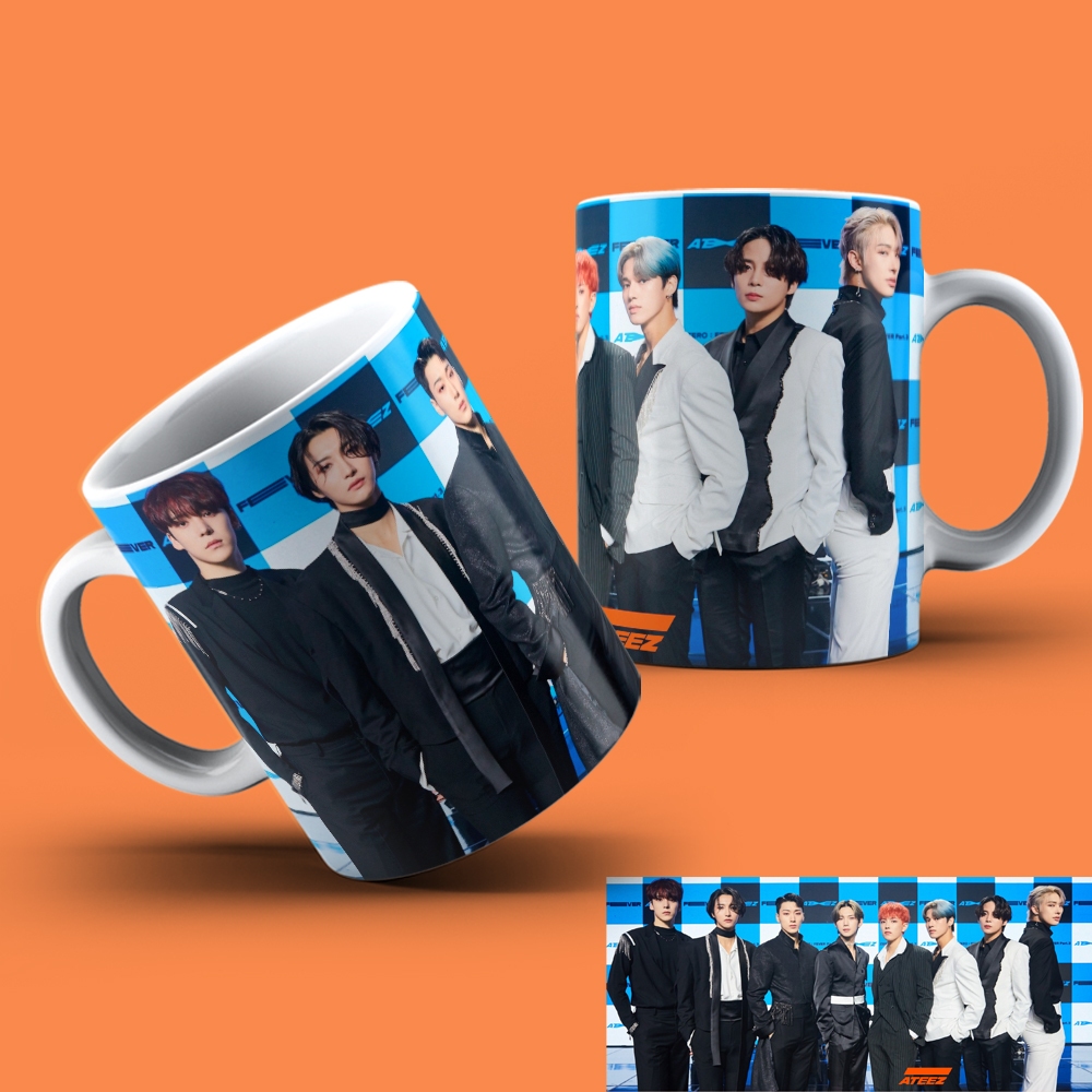 Caneca Ateez KPOP 21 Modelos Hongjoong Seonghwa Yunho Yeosang San