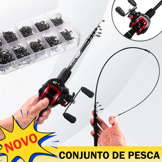 Corte Telescópico De Pesca Combo 1,6-2,4m ultraleve Portátil E Bobina De Isca 7,2 : 1 Arrasto Máximo 20kg