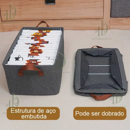 Caixa Organizadora Flexível Closet Roupa Cobertor Casacos Armári