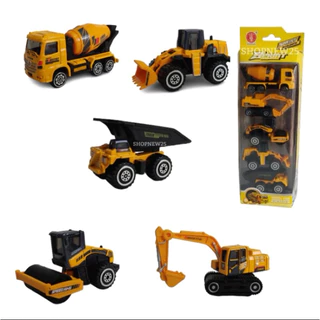 5 Mini Carrinhos Escavadeiras Veículos de Construção Brinquedos para Crianças