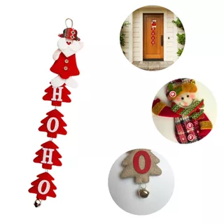 Enfeite de Pendurar Porta Guirlanda Papai Noel Boneco de Neve HoHo