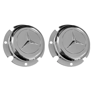 2 Aplique Tampa Cromada Cubo Tração Caminhao Mb Mercedes 1620 - 1513 - 2213 em Oferta na Shopee
