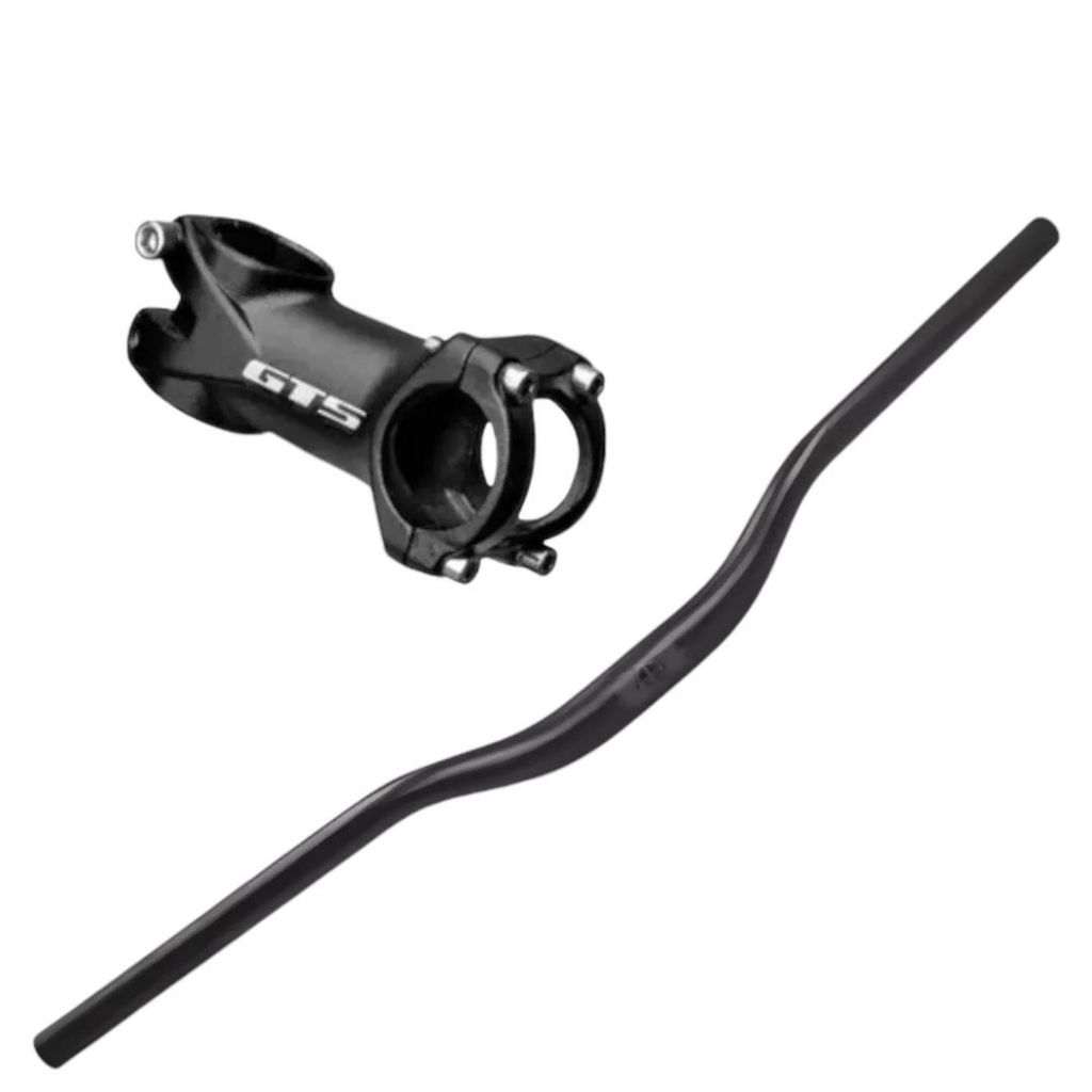 Guidão Gts 700mm + Mesa Gts 80mm 31.8mm Aluminio para bike bicicleta
