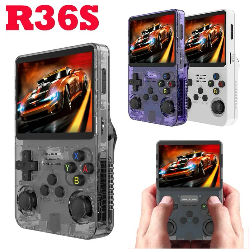 Console Portátil R36S Vídeo Game 64gb Linux Tela IPS 3.5 Polegadas - Produto no Brasil