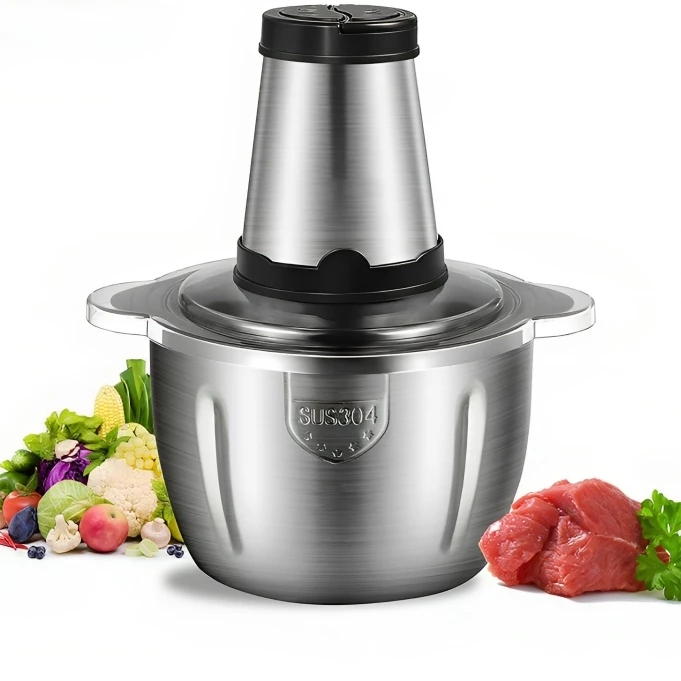 3L Picador De Alimentos Moedor De Carne Mixer Elétrica Processador Cozinha Casa Alho 220V NO BRASIL