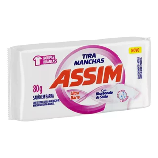 Sabão em barra Assim Roupas Brancas 80 g