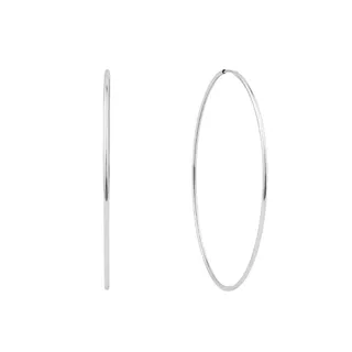 Argola Feminina de Prata 925 Redonda 90mm em Oferta na Shopee