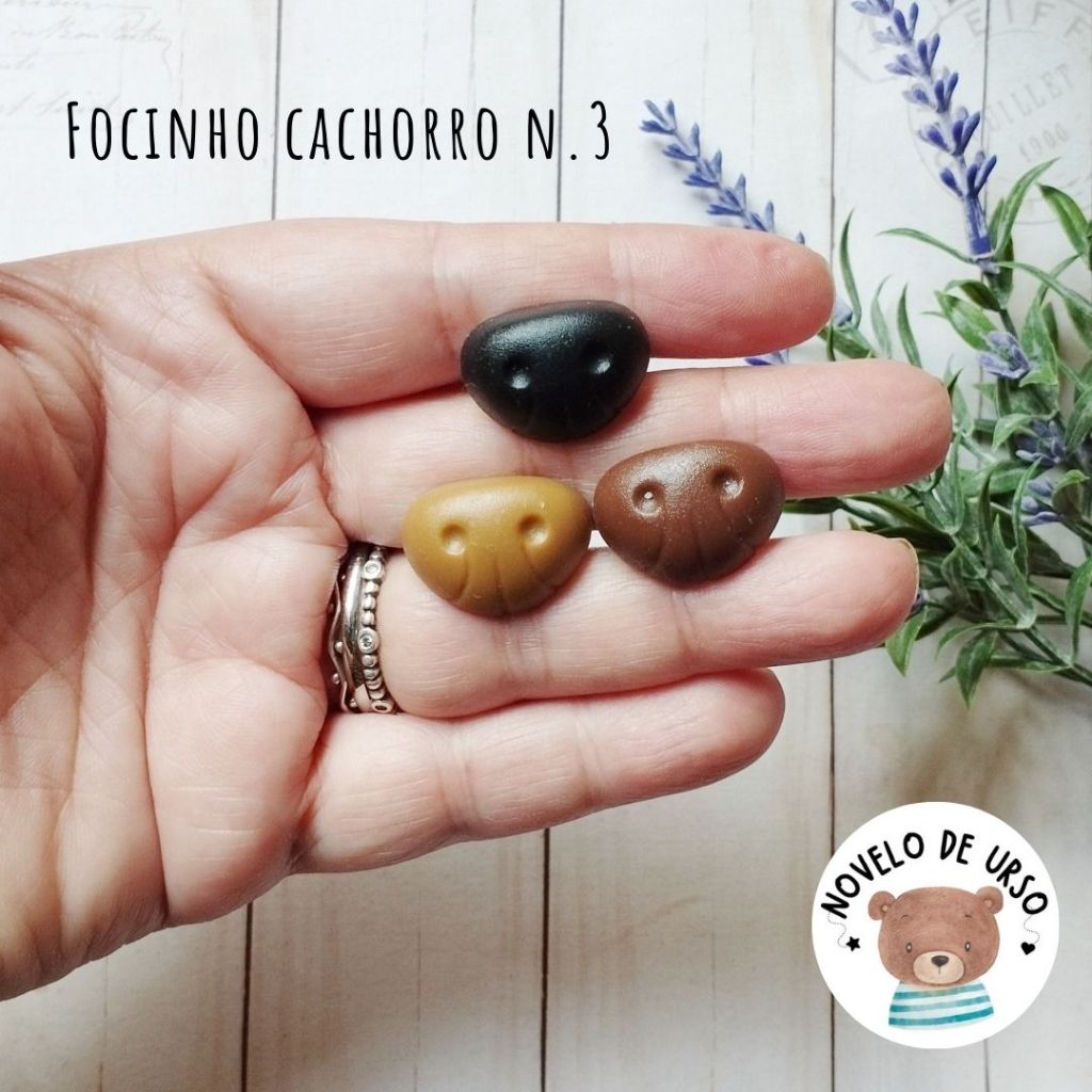 Focinho cachorro n.3 - 20x15mm (05 unidades) para Amigurumi/Crochê