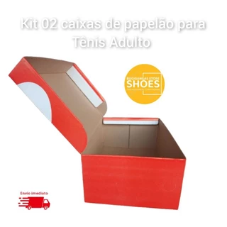 kit 02 Caixas de Papelão para Tênis Adulto