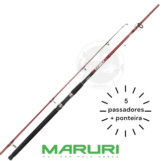 Vara Tamba Para Molinete 1.80m/2.10m/2.40m 40-80lb 2 Partes Fibra Vidro Pesqueiros