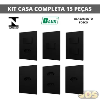 KIT CASA COMPLETA 15 PEÇAS RECTA GLOSS BLUX 4X2