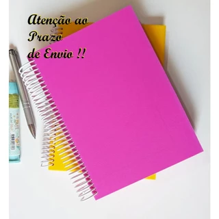 Caderno A5 com folhas e capas coloridas - 100 ou 200 Folhas