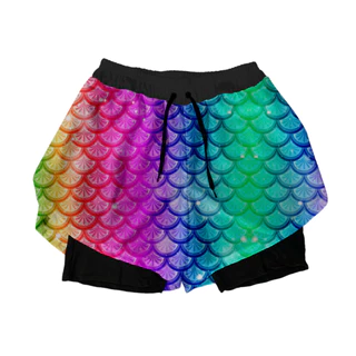 Short de Compressão 2 em 1 para Academia Treino Feminino
