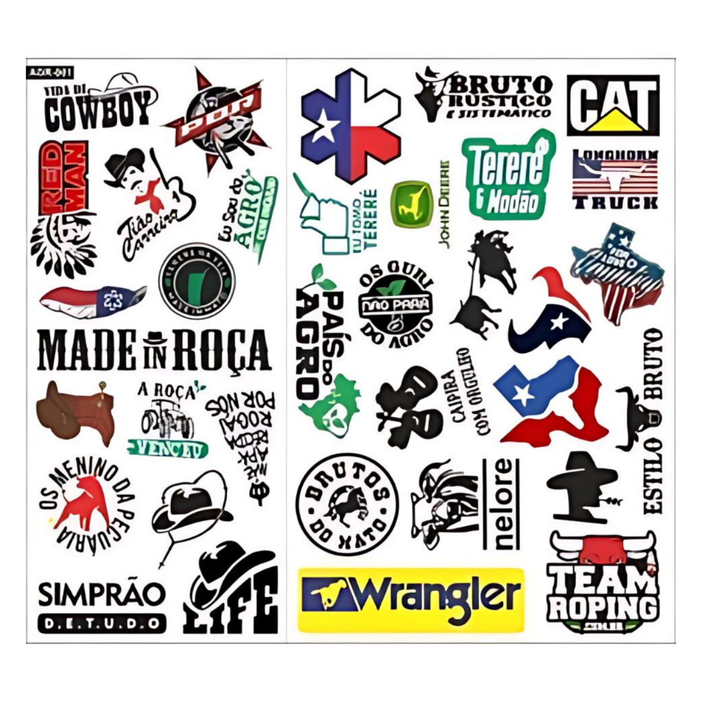 65 Adesivos p/ Termica Terere - Sticker Agro Cowboy Chimarrão Teris ...