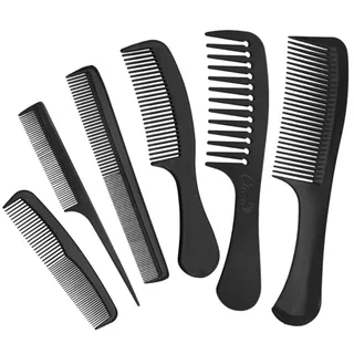 Kit Econômico de Pentes 6 Peças Preto - Santa Clara