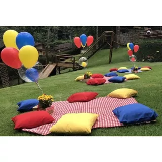 Kit 10 Capas Para Almofada Lisas 45x45 Tecido Premium Com Zíper Decoração Festa Pic Nic
