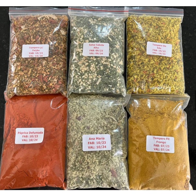 Kit 12 Temperos e Condimentos com 30 g cada