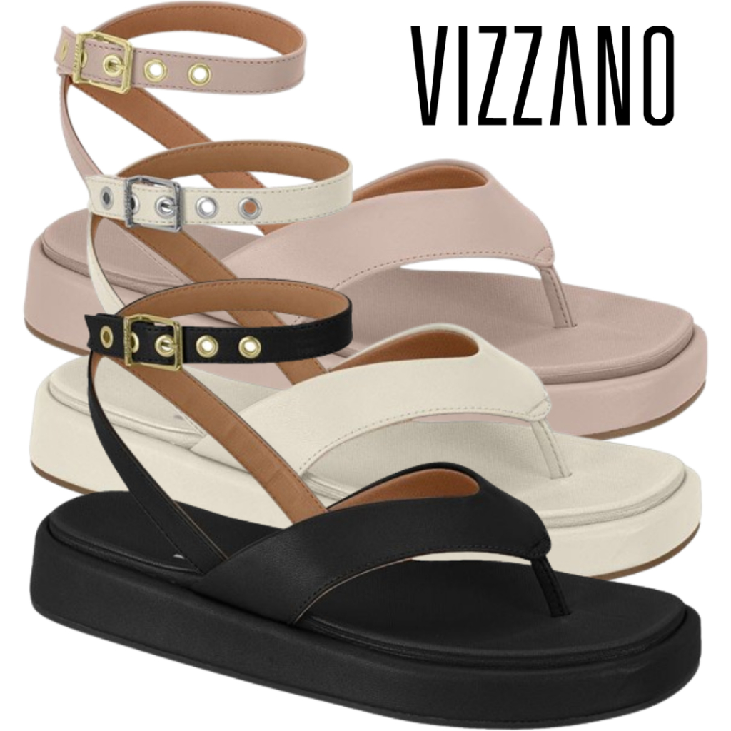 Sandália vizzano flatform amarração papete feminina ORIGINAL 6506.103