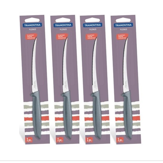 Facas Tramontina Para Tomate 5'' Linha Plenus Cabo Preto - Utensílios De Cozinha Tramontina