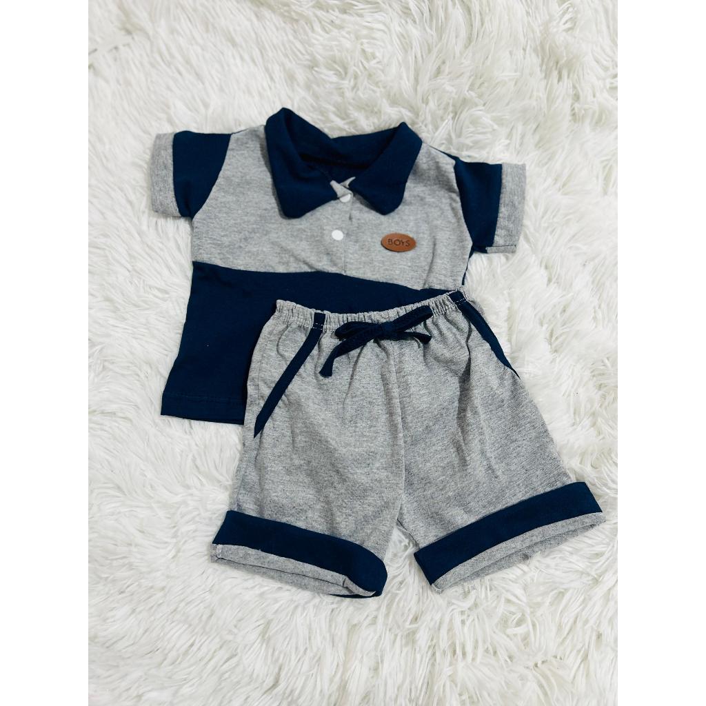Conjunto Bebê Mauricinho com camisa e short até 6 meses