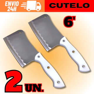 Cutelo De Inox 6" Profissional Machadinha de Açougueiro Para Cortar Ossos Carnes Aves Envio Rápido