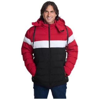 Jaqueta Puffer Bobojaco Peluciado impermeável tricolor
