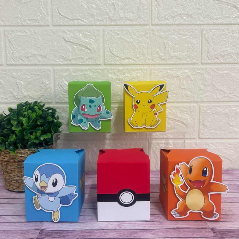 Caixa Cubo Pokémon Lembrancinhas Personalizadas para festa | Shopee Brasil