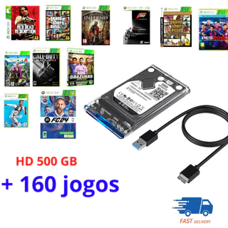 HD 500 GB para XBOX 360 RGH com case externa