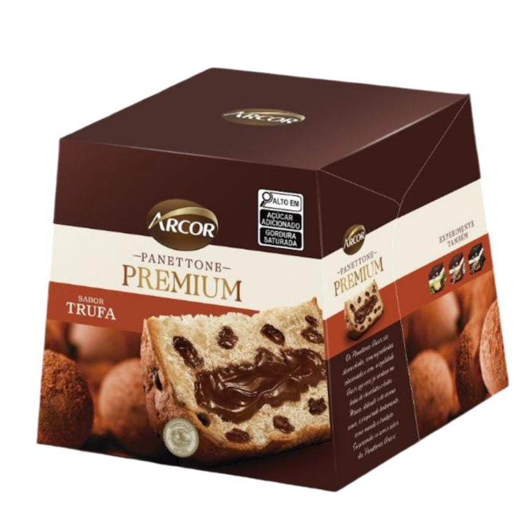 Panettone Recheio Trufa Arcor Premium Caixa 430g | Shopee Brasil