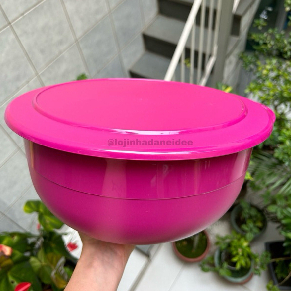 Tupperware Tigela Cristal Redonda 6 litros Policarbonato Rosa Rabanete ...
