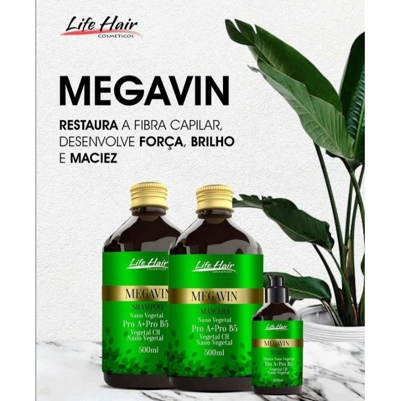 Kit Crescimento Capilar Megavin Life Hair | Shopee Brasil