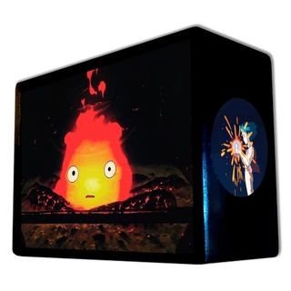 Luminária Led Abajur O Castelo Animado Calcifer Decoração Geek - 02 Tamanhos