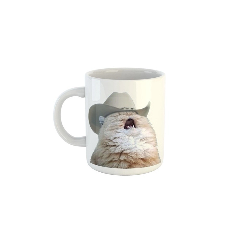 Caneca Gato Cowboy sticker