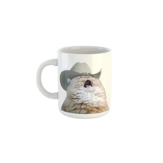 Caneca Gato Cowboy sticker