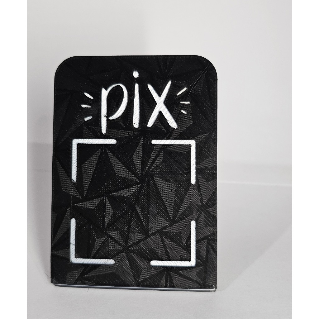 Placa Pix Pagamento QrCode para seu negócio - Preto ou Branco