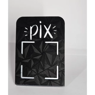 Placa Pix Pagamento QrCode para seu negócio - Preto ou Branco