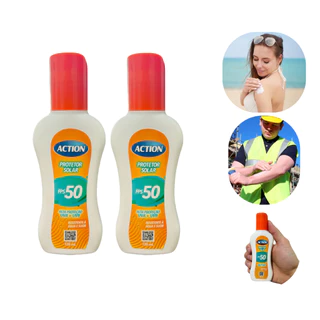 KIT 02 UNIDADES PROTETOR SOLAR FPS 50 120ML PROTEÇÃO UVA+UVB - ACTION