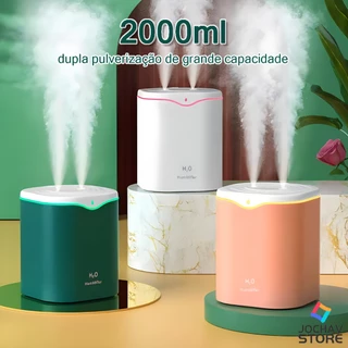 Umidificador De Ar E Aromatizador Grande 2 Litros Bicos Dupla Difusor Aromatizador De Ambiente Purificador De Ar Para Quarto