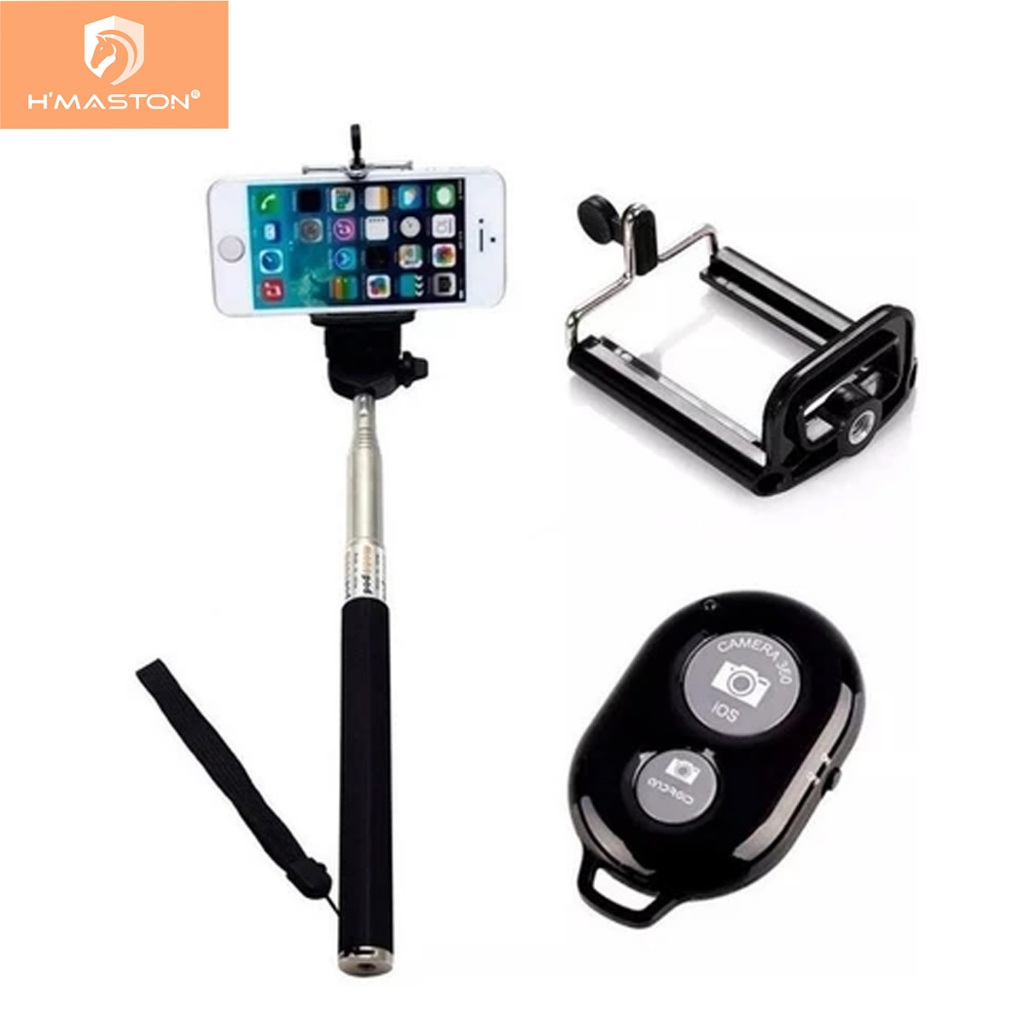 H'maston Z07-1 Kit Bastão Universal De Selfie Pau De Self Com Controle