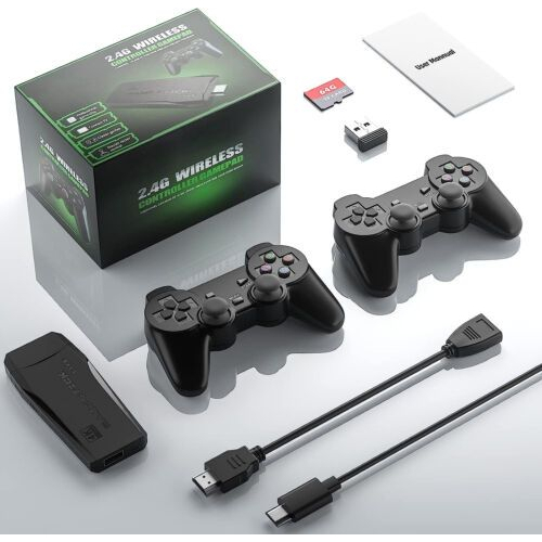 Alta definição Videogame Stick 10mil 2 Controles Sem Fio Console Original Portatil Jogos Retro Antigo