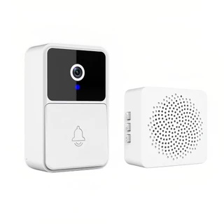 Campainha CM-04 Com Câmera Vídeo Porteiro Sem Fio HD Inteligente Smart Home Vê Pelo Celular Recarregável