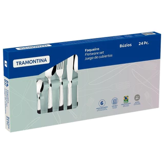 Faqueiro Tramontina 24 Peças Inox Búzios Cozinha